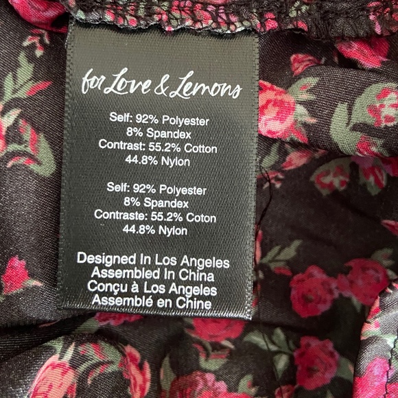 NWOT For Love And Lemons Melrose Mini Dress -  Size Medium - Picture 9 of 12